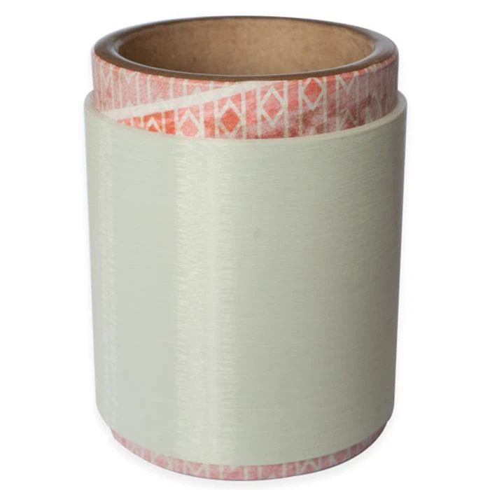 Filament blanc en fibre textile antistatique